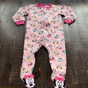 Disney Pink and Yellow Minnie Mouse Footies